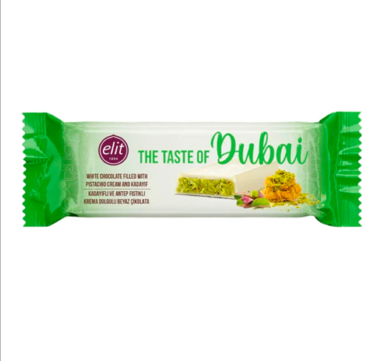 Elit The Taste Of Dubai - White Chocolate Filled Pistachio Cream With Kadayif